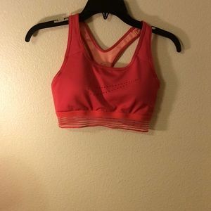 orange Nike sports bra
